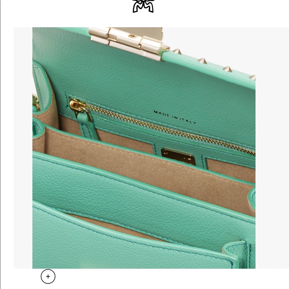 NWT! MCM MINT STUDDED CROSSBODY - Picture 4 of 8